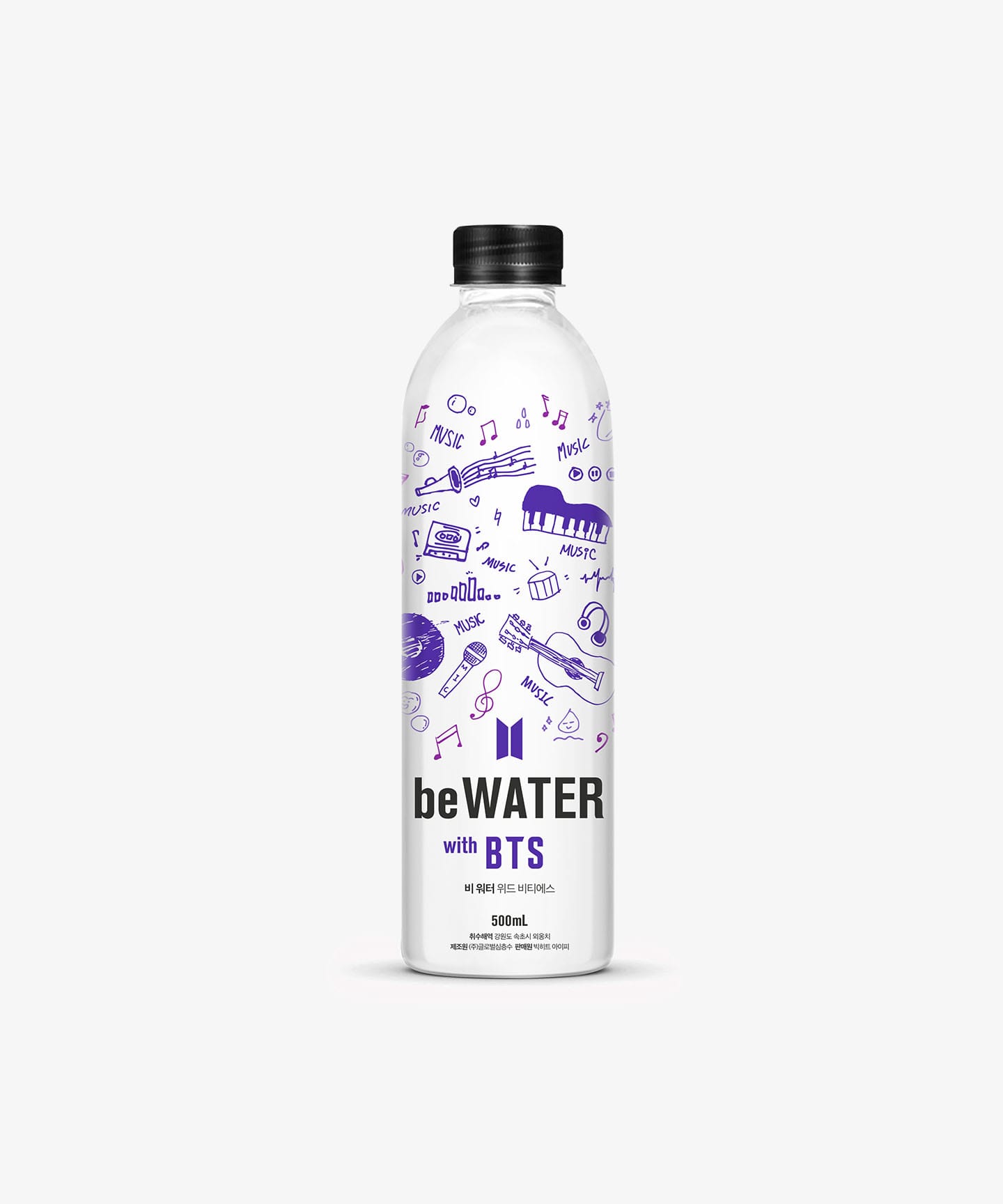 Bottle with label "beWATER with BTS" Weverse Shop