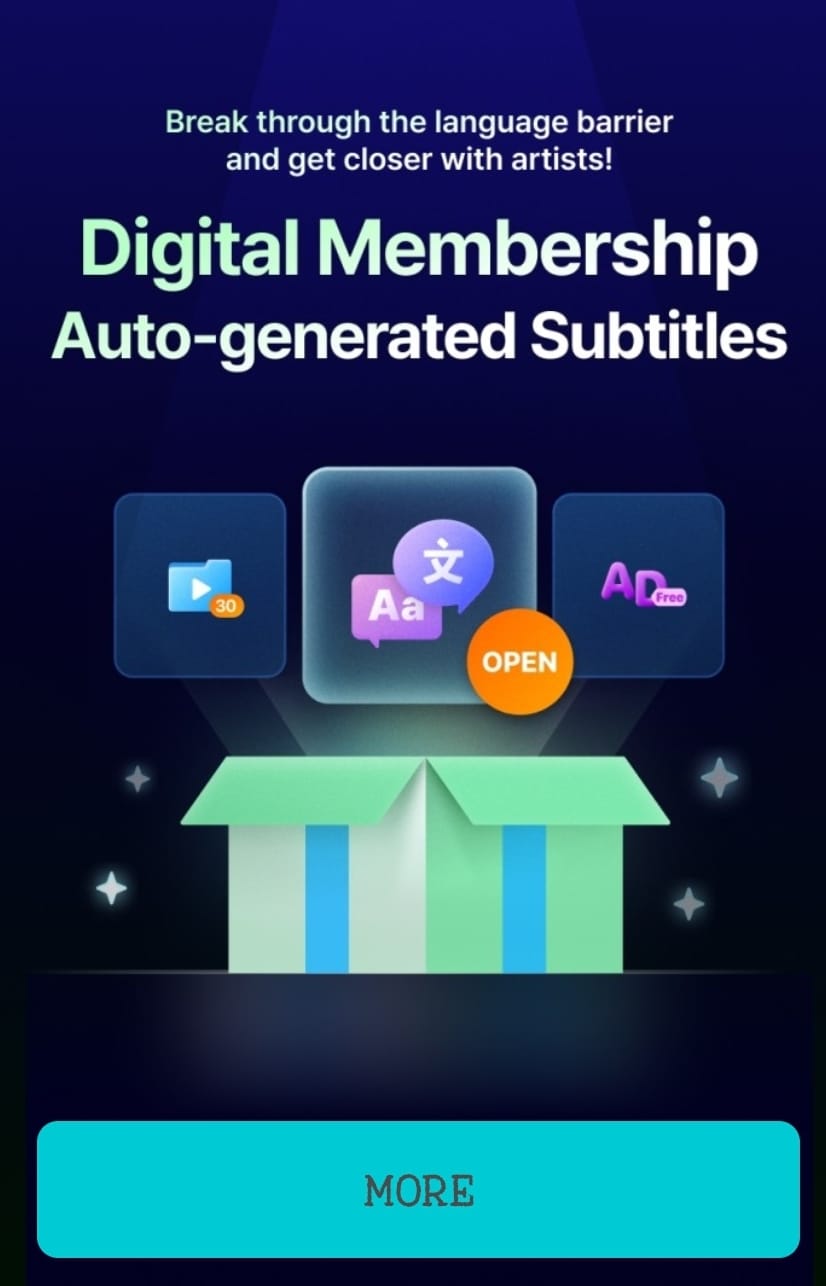 “Break through the language barrier and get closer with the artists! Digital membership, auto-generated subtitles.”